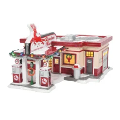 Fashion Sv, Reindeer Gas Station, 6007623, Snow Village Snow Village