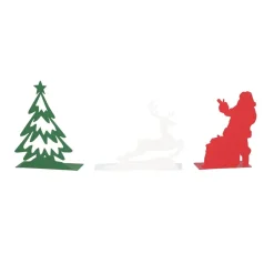 Department 56 Va, Holiday Silhoutte Set/3, 6011463, ^ Santas