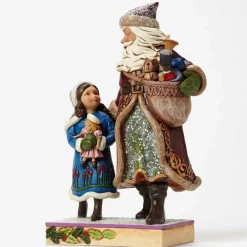 Enesco Victorian Santa Walking With Child^ Santas