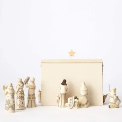 Clearance White Woodland 8 Pc Nativity Jim Shore