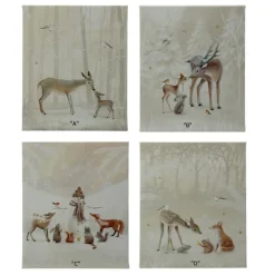 Raz Winter Scenes With Led Lights 10"^ Fiber Optic