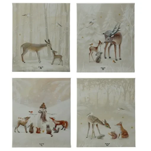 Raz Winter Scenes With Led Lights 10"^ Fiber Optic