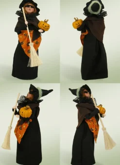 Byers Choice Witch With Broom, , 7151^ Halloween/Witches